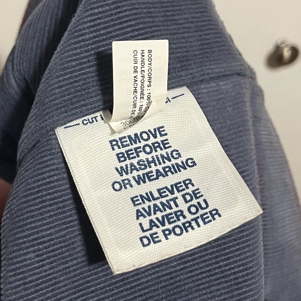 GAP Y2K Reversible Denim/Corduory Hand Bag - Picture 10 of 12